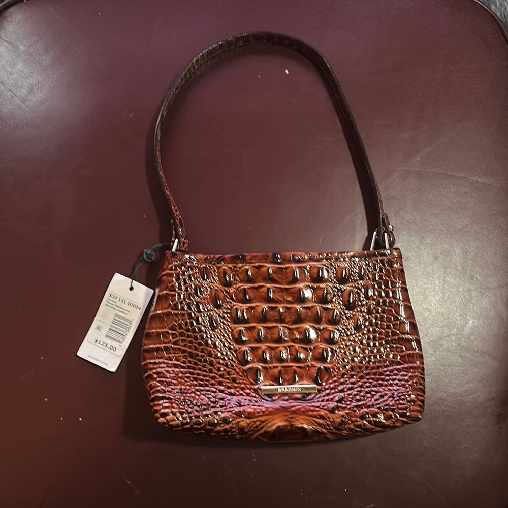 Brahmin Brown Crocodile Embossed Women's Bag